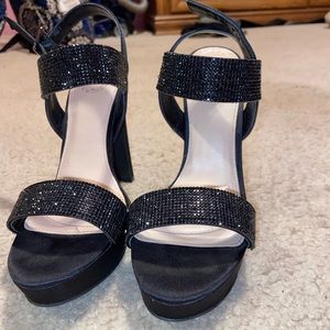 Black Sparkly Heels.